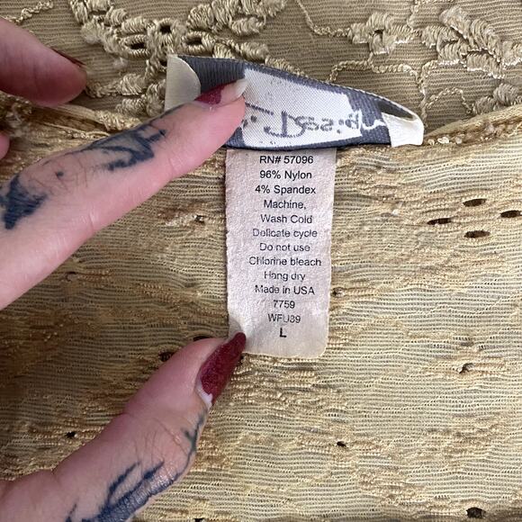 Vintage E.K. Designs 90s Victorian Style Floral Delicate Blouse - Picture 13 of 13